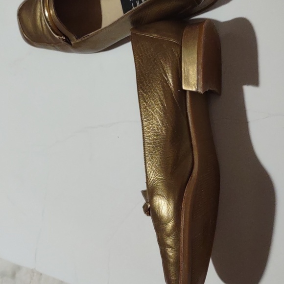 Stuart Weitzman Gold Loafers - Picture 10 of 13